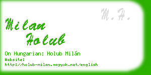 milan holub business card